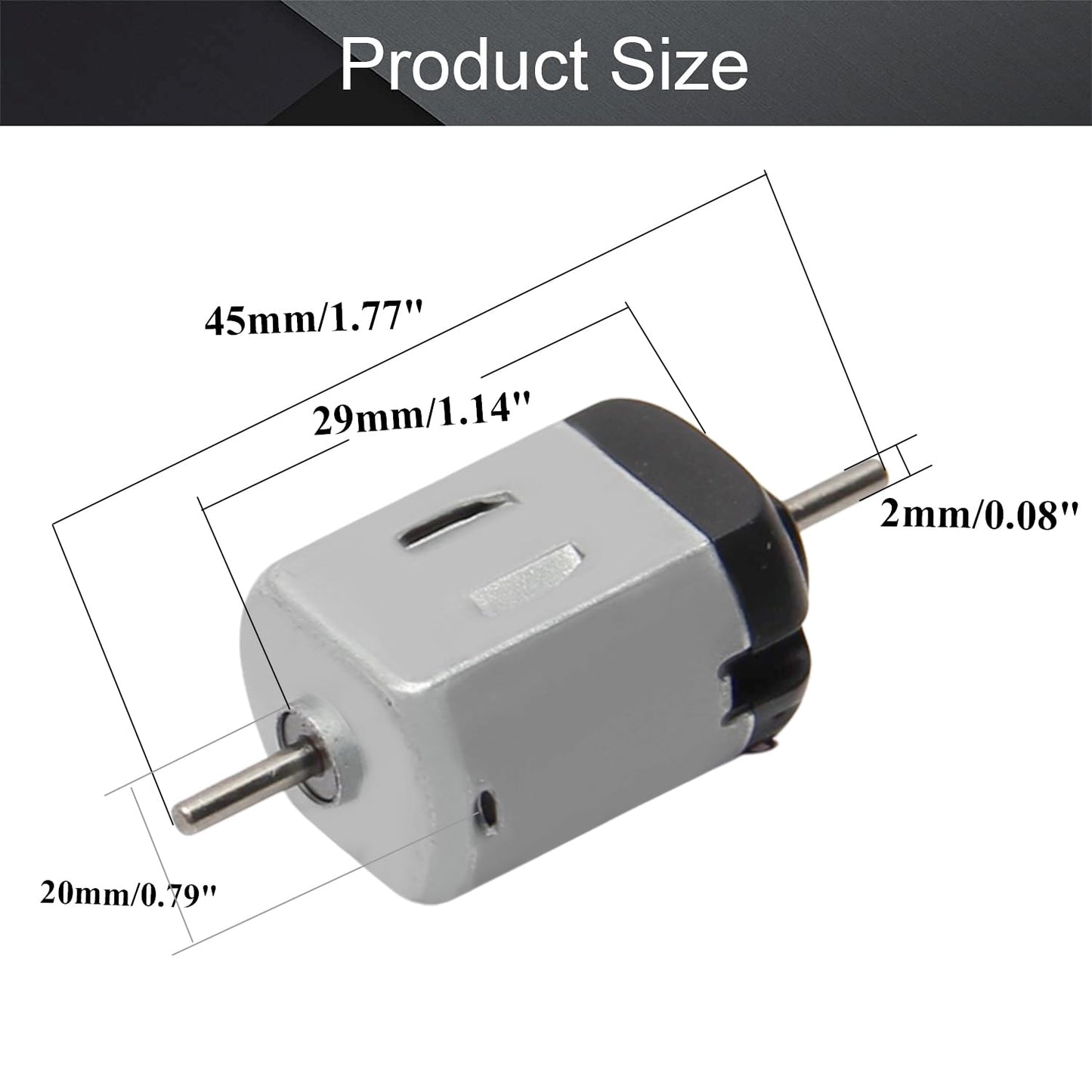 Fielect 5Pcs DC Motor 3V 11000RPM Micro Motor Mini Motor Electric Motor Round Shaft for RC Boat DIY Airplane Toys Model DIY Hobb