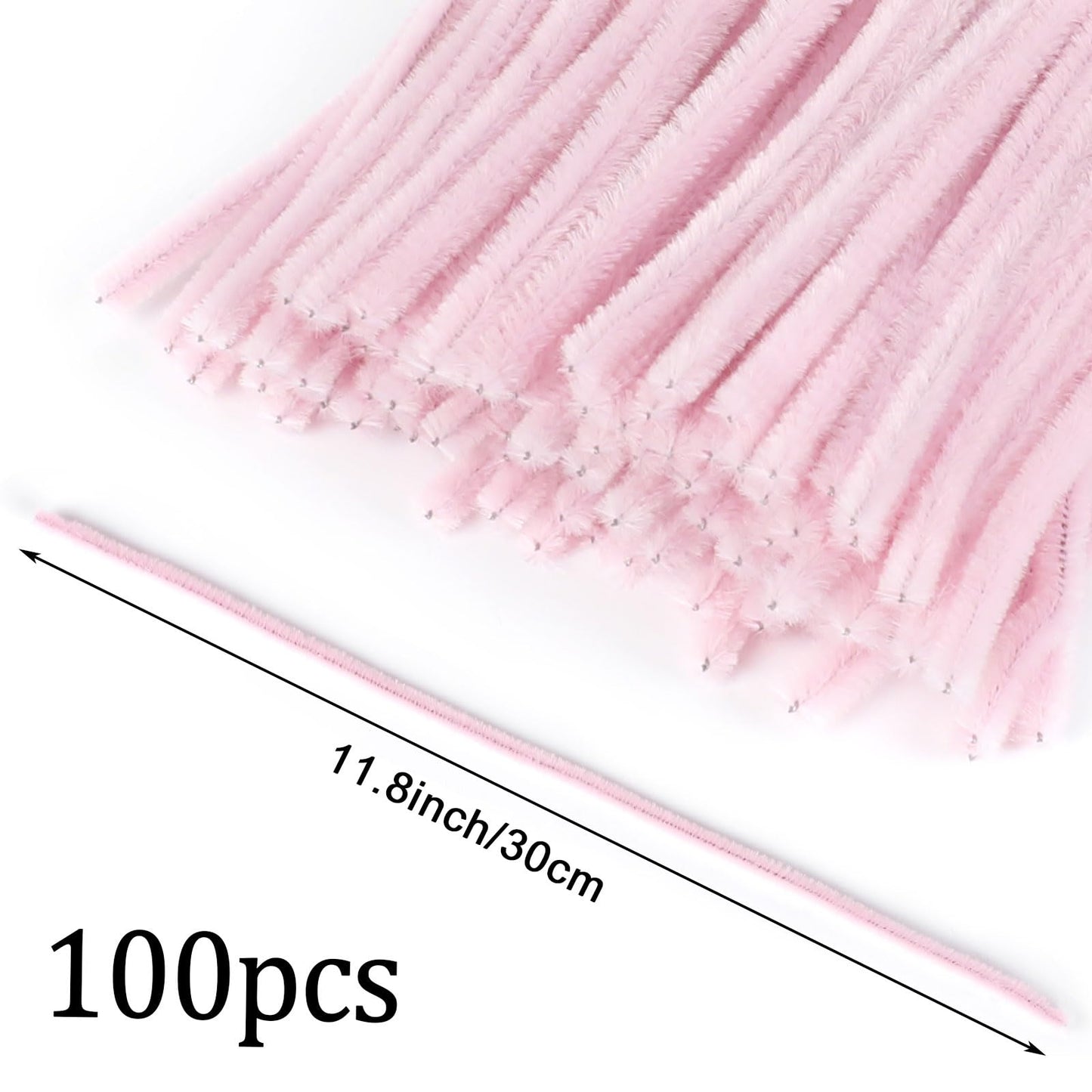 LOMIMOS 100Pcs Pipe Cleaners Craft,Pipe Cleaners Chenille Stem Fuzzy Sticks Craft Supplies for Home DIY Handcraft Art Festival (