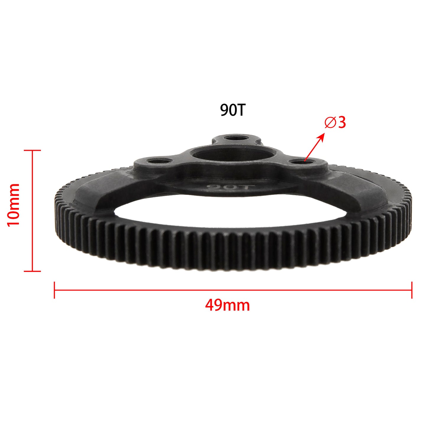 Dkky Spur Gear For Traxxas 2Wd Slash Drag Slash Bandit Upgrade Parts (90T/48P)
