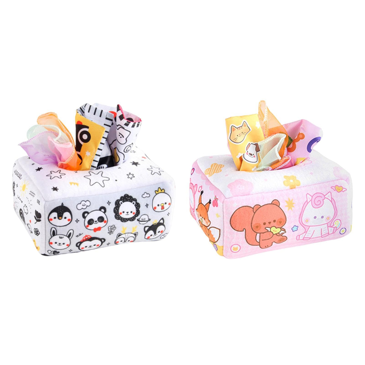 The Style Sutra Infant Tissue Box Fine Motor Skill Sensory Toys For Boys Girls Kids 12 Year Pink