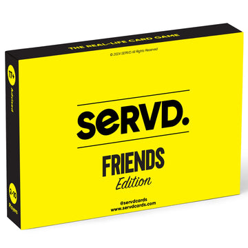 Servd - Friends Edition - The Hilarious Real-Life Party Card Game For Adults | Injects Fun & Strategy Into Time Spent With Friends & Family For Games Night, Parties & Vacations