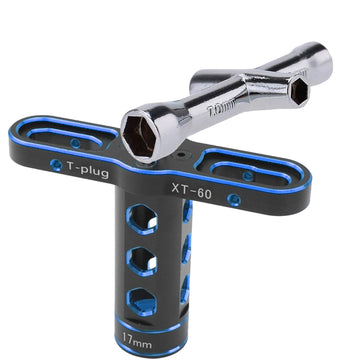Vgoohobby RC Car Tool 17mm Hex Adapter Wheel Wrench w/ 4mm 5mm 5.5mm 7mm Hex Socket Wrench Compatible with Traxxas Axial Arrma H