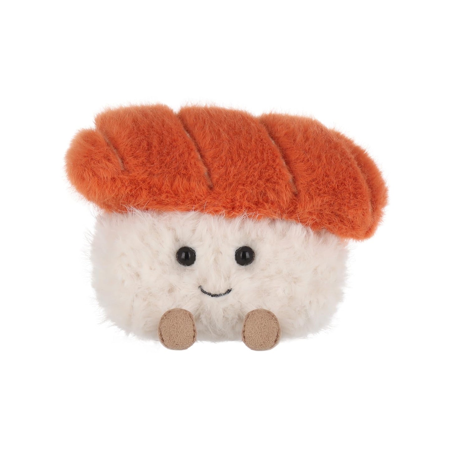 Apricot Lamb Sushi Plush Stuffed Animals For Kids, Soft Cute Plush Toys For Baby Girl And Boy, Fluffy Salmon Sushi 3.2 Inches