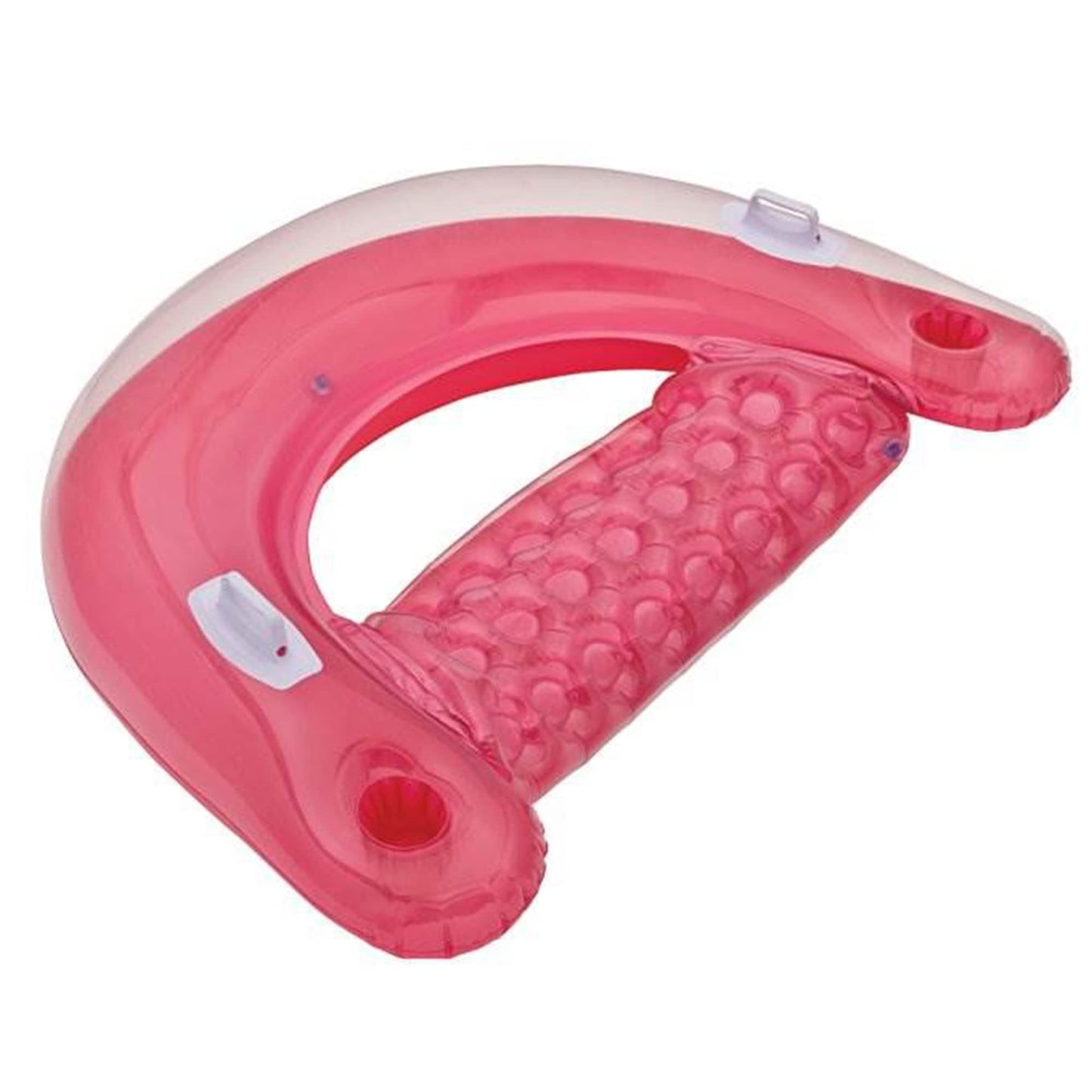 Intex 58859EP Sit 'N Float Inflatable Colorful Floating Tube Loungers with Backrest and Cup Holders for Pool  Lake  and Rivers  4 Pack (Colors Vary)