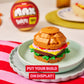 Max Build More Building Bricks Collection - Hamburger, 4.53"x4.53"x4.53", ABS Material, Model 83186B, Perfect for Teens and Collectors