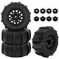GLOBACT 12mm/14mm Hex RC Wheels and Tires for 1/10 Scale Arrma Senton Tires Slash Tires Axial Redcat Rc4wd Hex Detachable Replac