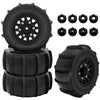 GLOBACT 12mm/14mm Hex RC Wheels and Tires for 1/10 Scale Arrma Senton Tires Slash Tires Axial Redcat Rc4wd Hex Detachable Replac