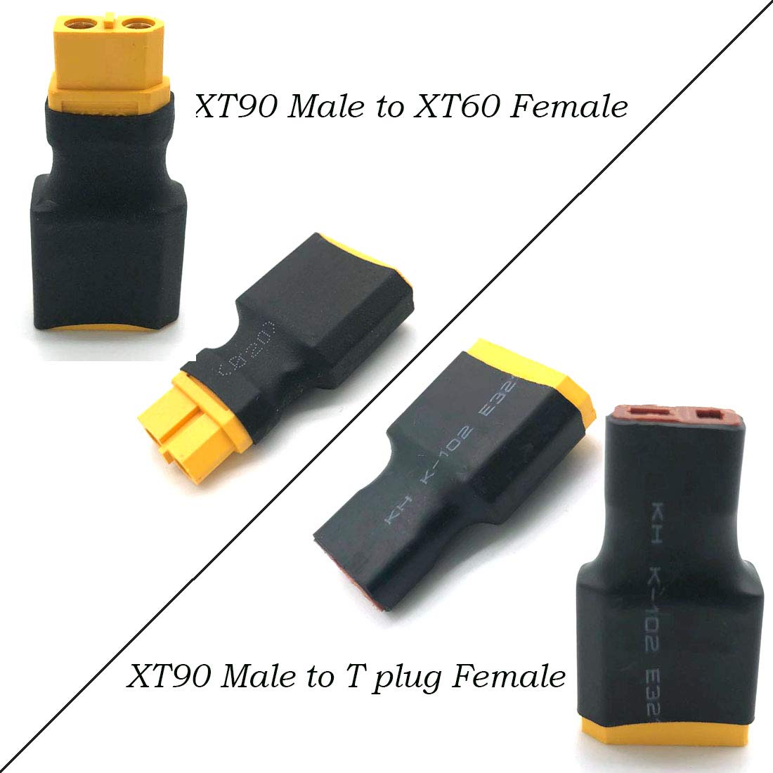 XT90 Male to Female EC5 ,XT90 Male to Female T,XT90 Male to Female XT60 Adapter Converter for FPV Drone RC Lipo NiMH Battery Cha