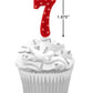 Papyrus Number 7 Birthday Candle, Red Polka Dots (1-Count)