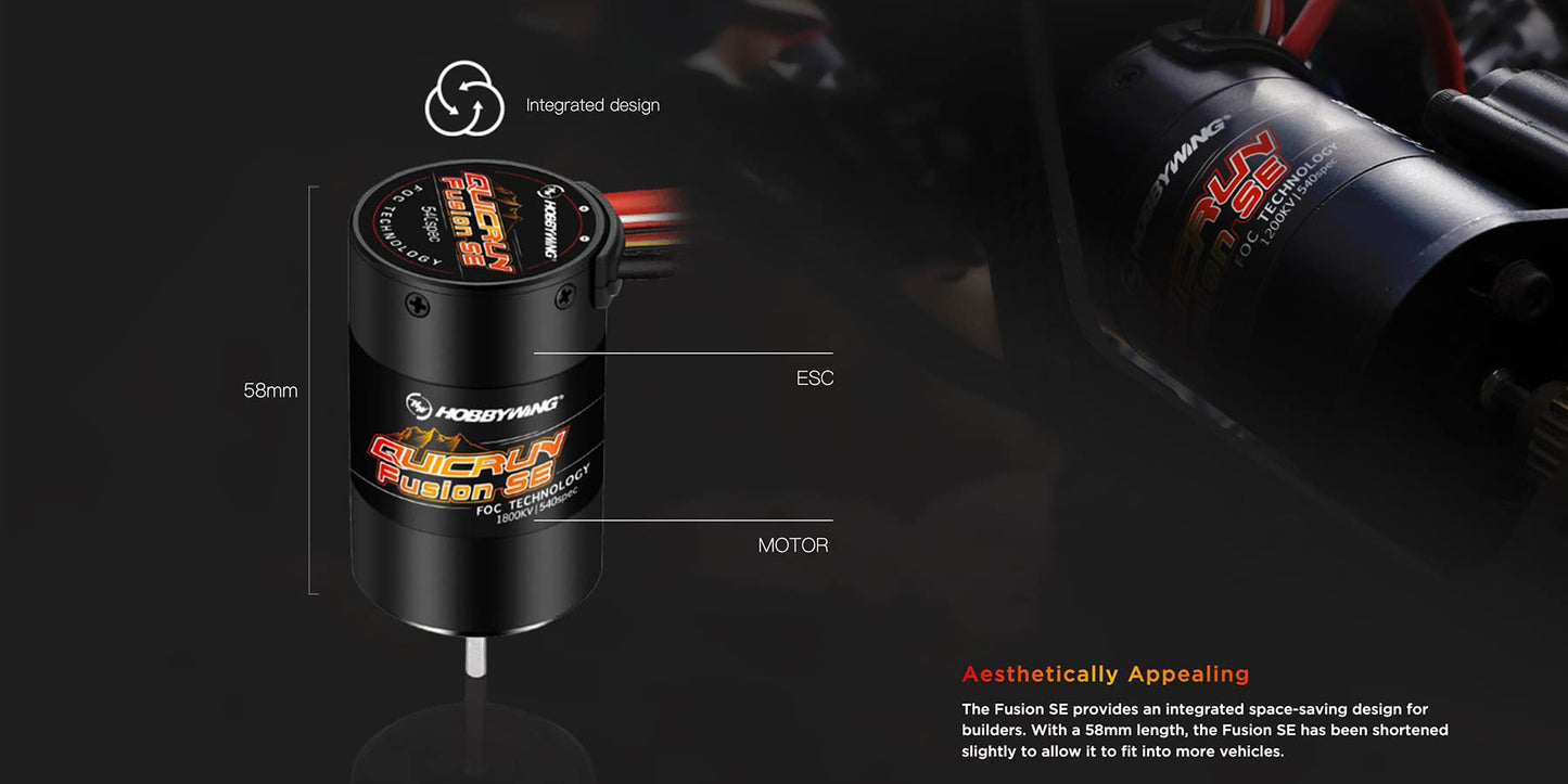 HOBBYWING Quicrun Fusion SE 540 Spec (Fusion SE 1800KV)
