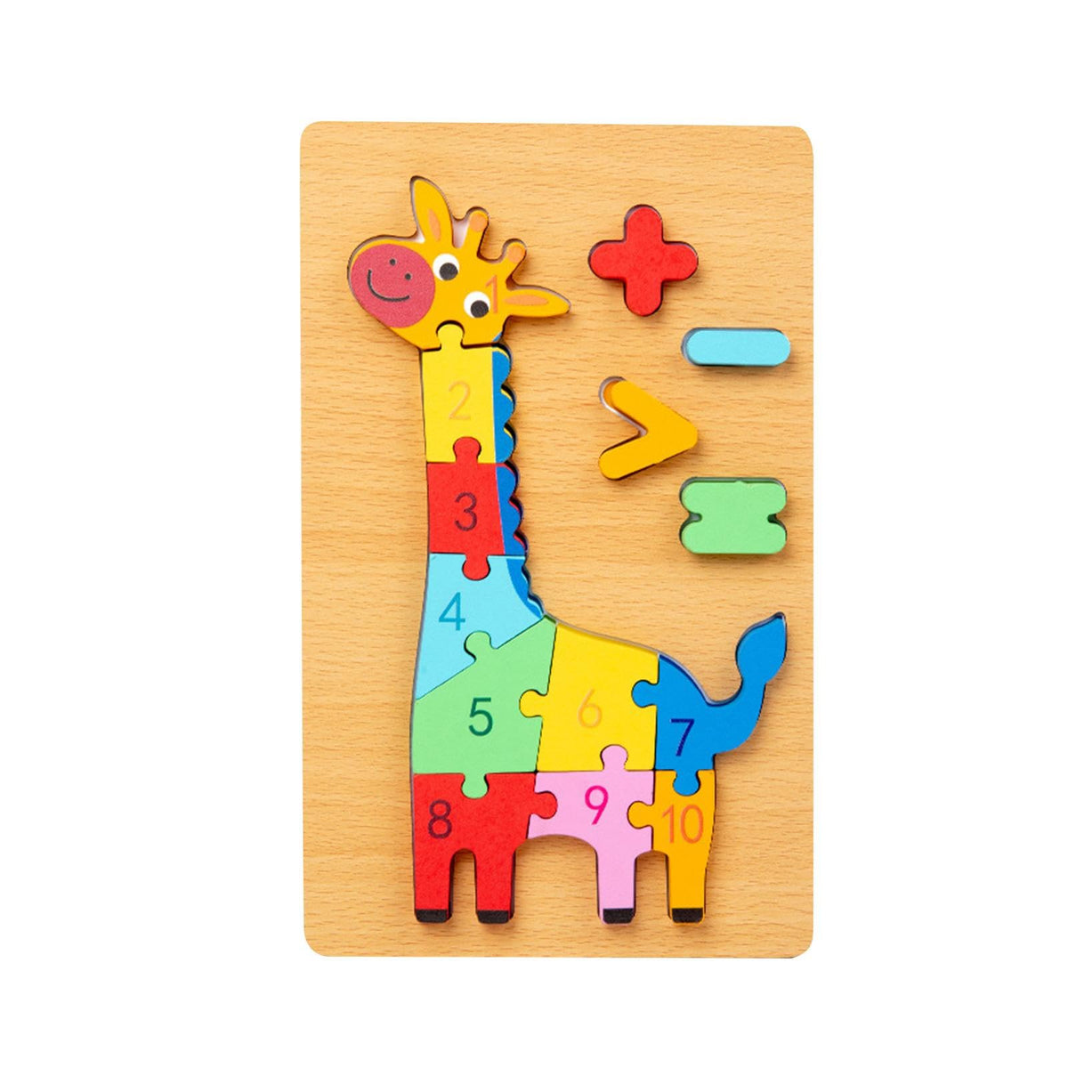 Ilsmysutra Number Puzzle Montessori Toys For 3 Year Old For Preschool Fine Motor Skills Giraffe