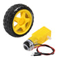 Diann 2 Sets Dc Gearbox Motor Tt Motor 200Rpm Tire Wheel Dc 3-6V 1:48 Male Connector With 1Pc L298N Motor Drive Controller Board
