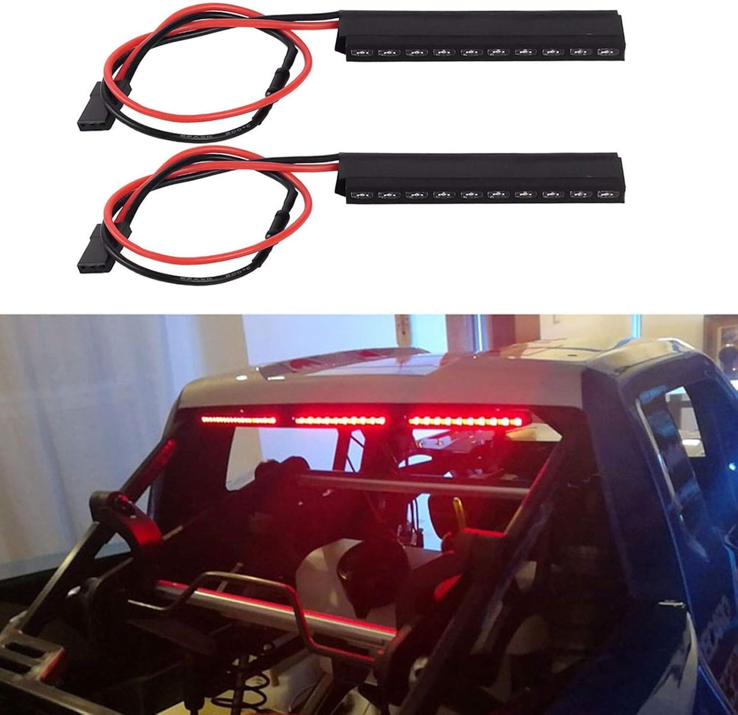 INJORA RC LED Lights 2pcs RC Exalted Brake Light Stop Lamp for 1/10 RC Crawler Axial SCX10 90046 Wraith RR10 TRX-4 D90 Tamiya (6