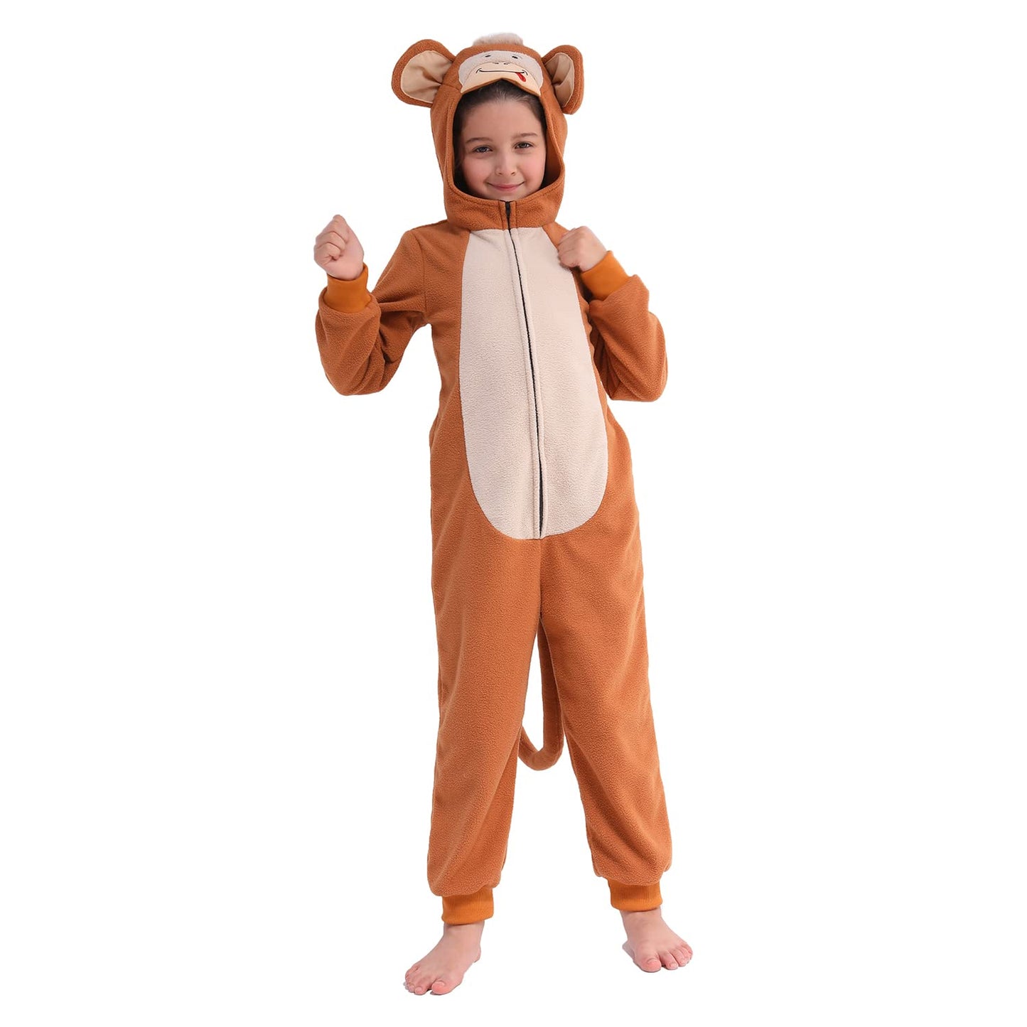 Wizland Kids Monkey Onesie Animal Costume For Kids One Piece Monkey Costume Unisex Kids Onesie Outfit 10-12