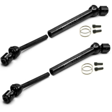 Que-T 2 Pcs Steel 110Mm-140Mm Drive Shafts For 1/10 Axial Wraith/Scx10/Dingo/D90 Rc Crawler Car (110Mm-140Mm)