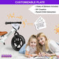 Kriddo Toddler Balance Bike 2 Year Old, Age 18 Months To 5 Years Old, 12 Inch Push Bicycle With Customize Plate (3 Sets Of Stickers Included), Steady Balancing, Gift Bike For 2-3 Boys Girls, Wh