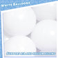 Lovestown 110Pcs White Balloons, 12 Inches White Party Balloons Bulk With Ribbon Latex Helium Balloons Garland Arch For Diy Crafts Birthday Baby Shower Wedding Party Decorations