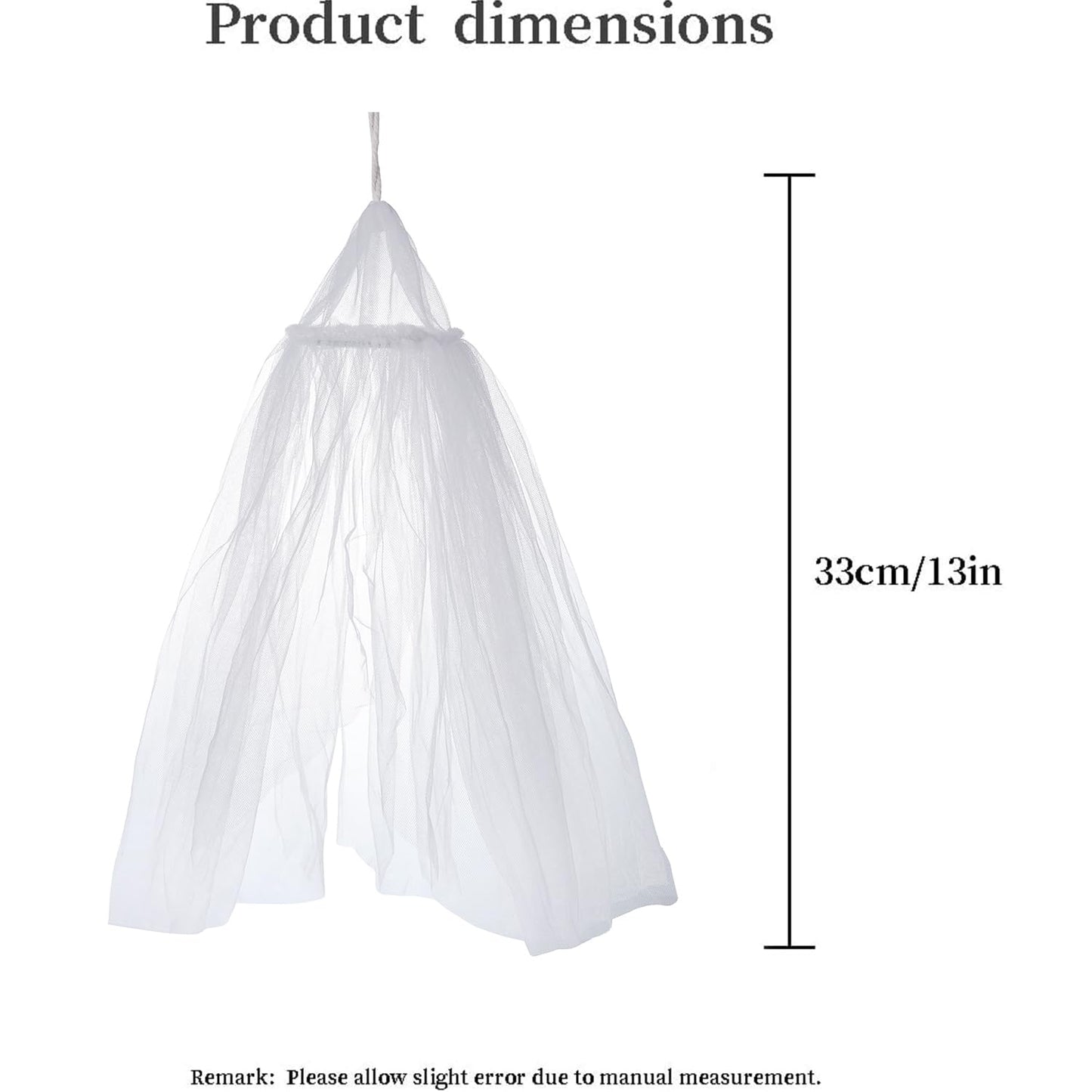 Minamzee Dollhouse Bed Curtain, 1/12 Miniature Bedroom Accessories, Dollhouse Furniture Curtain Decor(White)