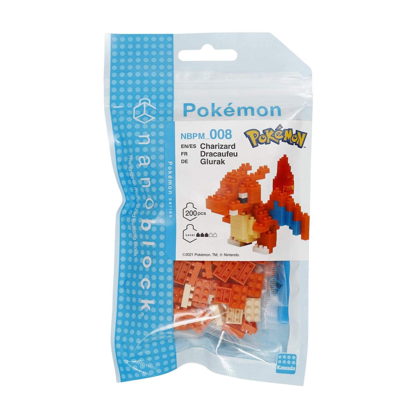 nanoblock Pokémon Charizard Building Kit - Model NAN14624 - Plastic Construction Toy