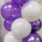 MOXMAY 100pcs Purple and White Balloons - Rubber Column Tower Balloons for Wedding, Baby Shower, Birthday Party