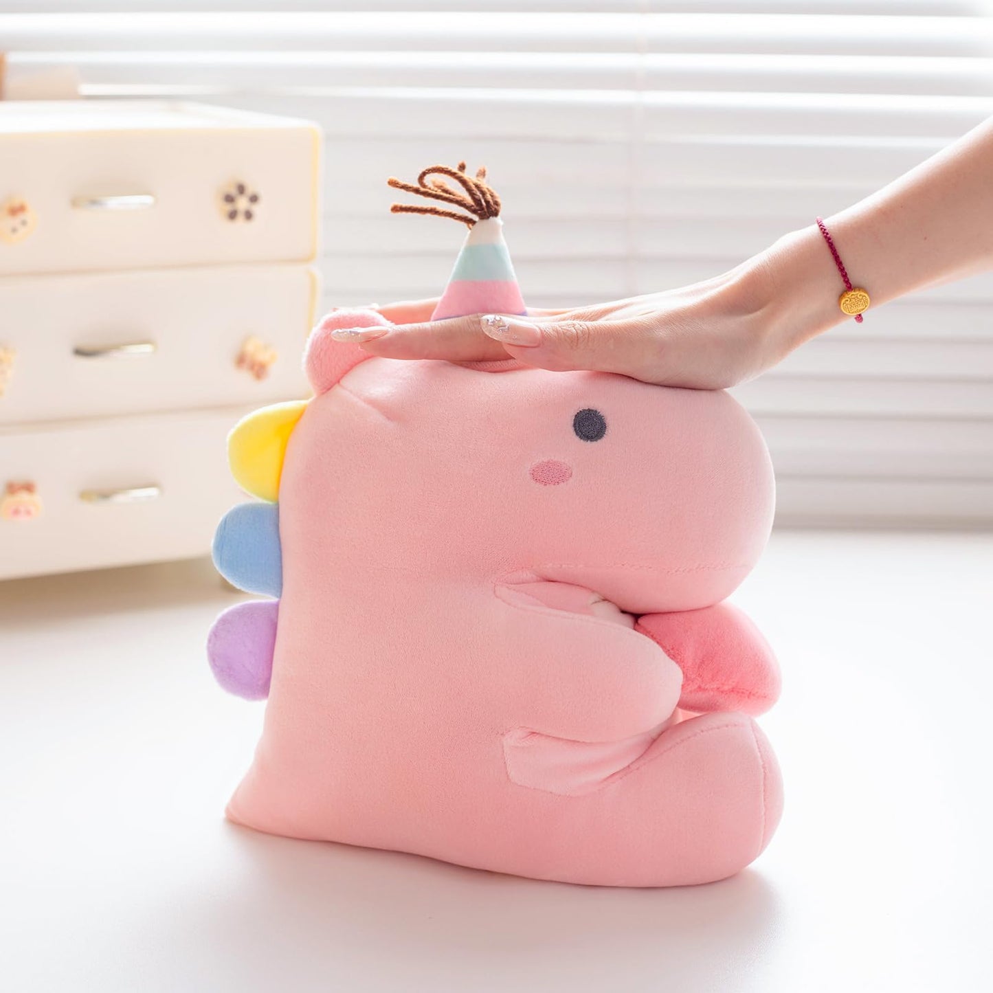 Alwoligag Dinosaur Stuffed Animal, Dinosaur Plush Toy, Loving Soft Dino Plush Toy, Sweet Romantic Cute Dinosaur Plush Toy(11.8 I