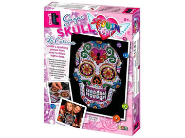 Sequin Art Sugar Skull Sparkling Arts and Crafts Picture Kit; Creative Crafts for Adults and Kids
