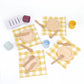 Pillowhale Wooden Toy Plates and Dishes Set,Play Kitchen Cutlery and Plate Set,21Piece Kids Kitchen Playset Accessories for Todd