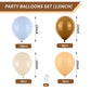 Blue And Brown Balloons, 12Inch Bear Balloons Pastel Blue Beige Brown Latex Balloons, Baby Blue Cream Coffee Party Balloon For T