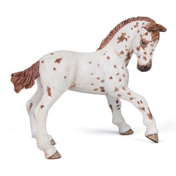 Papo - Hand-Painted - Figurine - Horses,Foals And Ponies - Brown Appaloosa Foal Figure-51510 - Collectible - For Children - Suitable For Boys And Girls - From 3 Years Old