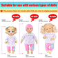 10 Sets Baby Doll Playtime Outfits Clothes Hat Headband Fits For 10 Inch Baby Dolls 12 Inch New Born Baby/Alive Baby Dolls 14 Inch Dolls (No Doll)