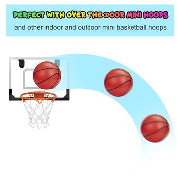 Iyoyo Mini Basketballs, 3 Pack 6' Inch Small Basketball Set With Pump Over The Door Mini Hoop Basketball Replacements Toy Basketball For Toddlers, Kids, Teenagers, For Pool, Indoors, Outdoors