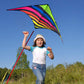 Mint's Colorful Life Delta Kite - Easy to Fly, Large Multicolor Polyester Kite with 3 Ribbons & 300ft String, Model 32709293312