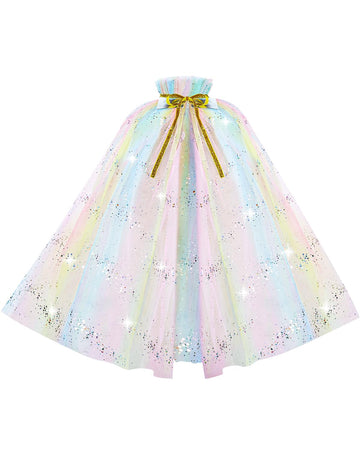 Minetom Princess Dresses For Girls, Princess Cape Set Dress Up Clothes Princess Cloak, Easter Birthday Gift For For Little Girls