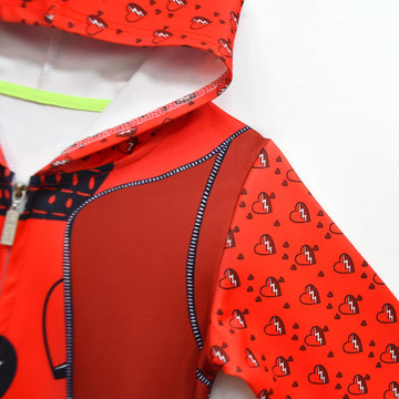 Kidhf Girls Rise Red Princess Zip Outwear Descendants 4 Hoodie Coat Cartoon Jacket (9-10 Years,Red)