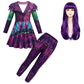 Sukyfecde Princess Costumes Girls Pretend Play Dress Up Cosplay Clothes Set With Wigs Christmas Birthday Outfit For Kids 9-10 Ye