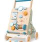 Pairpear Wooden Baby Walker, Toddler Push Walker Activity Center Toys With Shape Sorter, Montessori Walker Toy, Push Toys For Boys Girls 1 2 3 Year Old