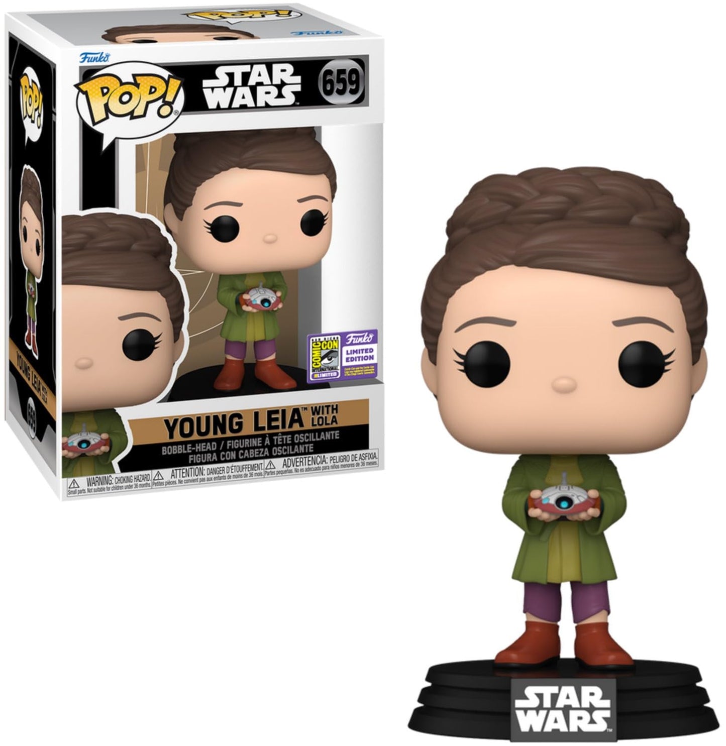 Funko Sdcc 2023 (Shared): Star Wars Pop! Young Leia With Lola