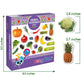 MAGDUM PHOTO FRUITs&Berries&VEGETABLEs-50 magnets for kitchen -real LARGE fridge magnets for toddlers- Magnetic EDUcational toys baby 3 year old baby - LEARNing magnets for kids- Kid magnets