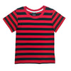 Halloween Black Red Striped Linus Costume Shirt Kids Freddy Krueger Short Sleeve Summer Casual Tee 11-12 Years