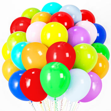 Voircoloria Balloons, 66Pack 12Inch Assorted Color Rainbow Latex Party Balloons For Wedding, Birthday, Graduation, Bridal Shower