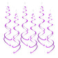 AimtoHome Party Swirl Decorations, Hanging Swirl for Ceiling Decorations, Purple, Pack of 30