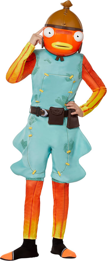 Inspirit Designs Fortnite Fishstick Youth Costume Orange, M