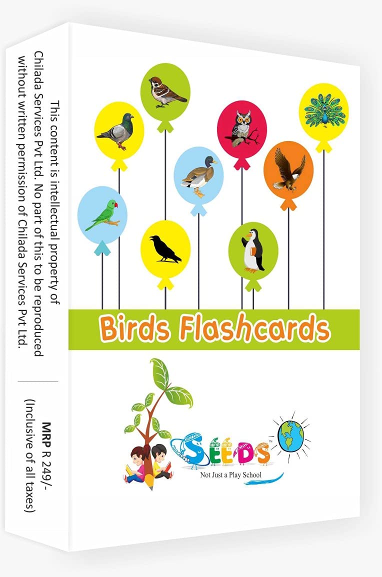 Playwayshop | Birds Flash Cards For Kids | Action Learning Cards | 30 Laminated & Reusable Cards | Childhood Education | 16 Yea