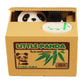 Resulzon Piggy Bank For Kids, Stealing Atm Coin Cash Money Counter Saving Can, Cute Panda Electronic Smart Voice Prompt Piggy Ba
