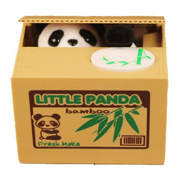 Resulzon Piggy Bank For Kids, Stealing Atm Coin Cash Money Counter Saving Can, Cute Panda Electronic Smart Voice Prompt Piggy Ba