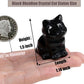 Duqguho Cat Decor Black Obsidian Cat Crystal Figurines Crystals Gifts For Cat Lovers Men Women Lucky Cute Cat Statue For Room De