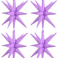Toniful 4 Pcs 22Inch 4D Light Purple Explosion Star Mylar Balloons 14Point Star Balloons For Party Backdrop Christmas,New Year B
