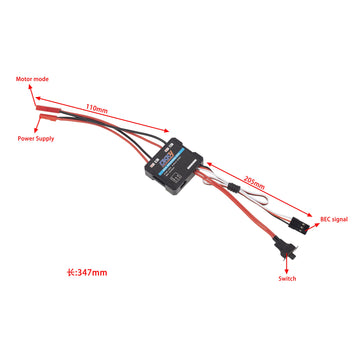 DKKY RC Brushed ESC 40A, RC Motr Electric Speed Controller for 1/16 1/18 1/24 RC Crawler SCX24 AX24 TRX4M FCX24 FCX18 RC Accesso