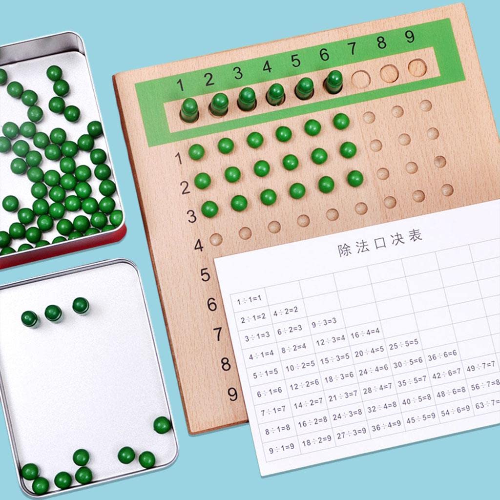 Merishopp Montessori Math Teaching Aids Puzzle Early Development Number Baby Practice Division| Baby Learning Toy | Infant Activ