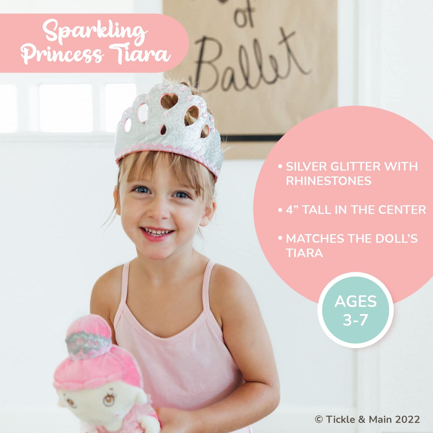 Tickle & Main Ballerina Princess Gift Set, Ballerina Doll, Dance Recital Gifts For Girls